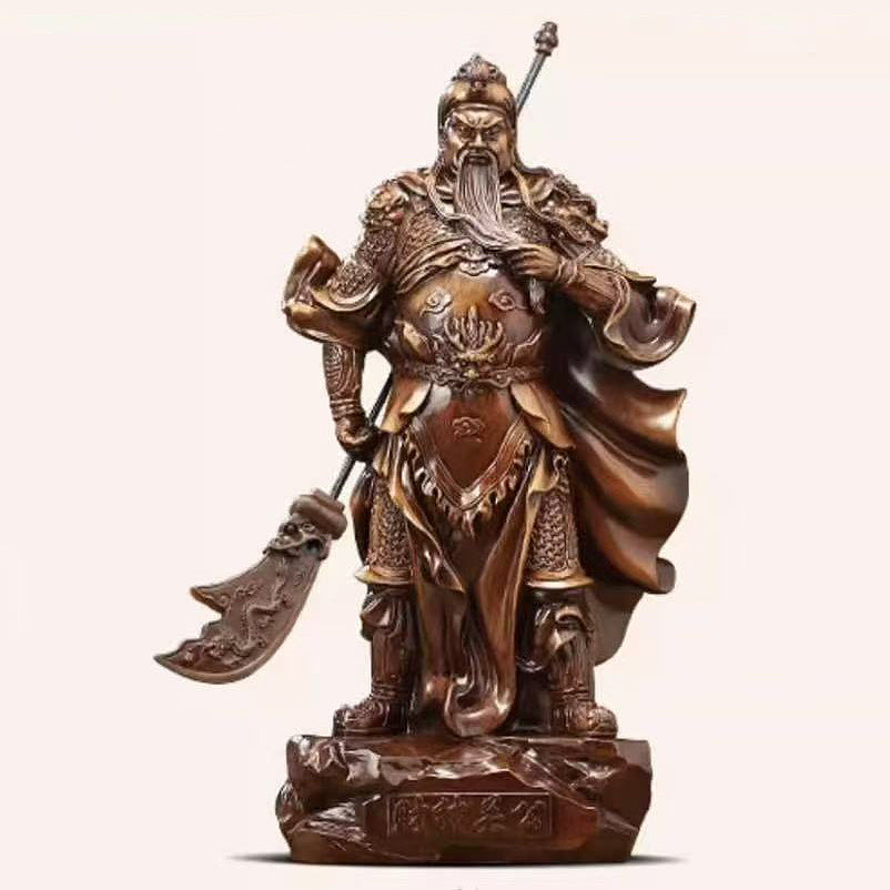 Skulptur des Gottes des Wohlstands (Caishen)