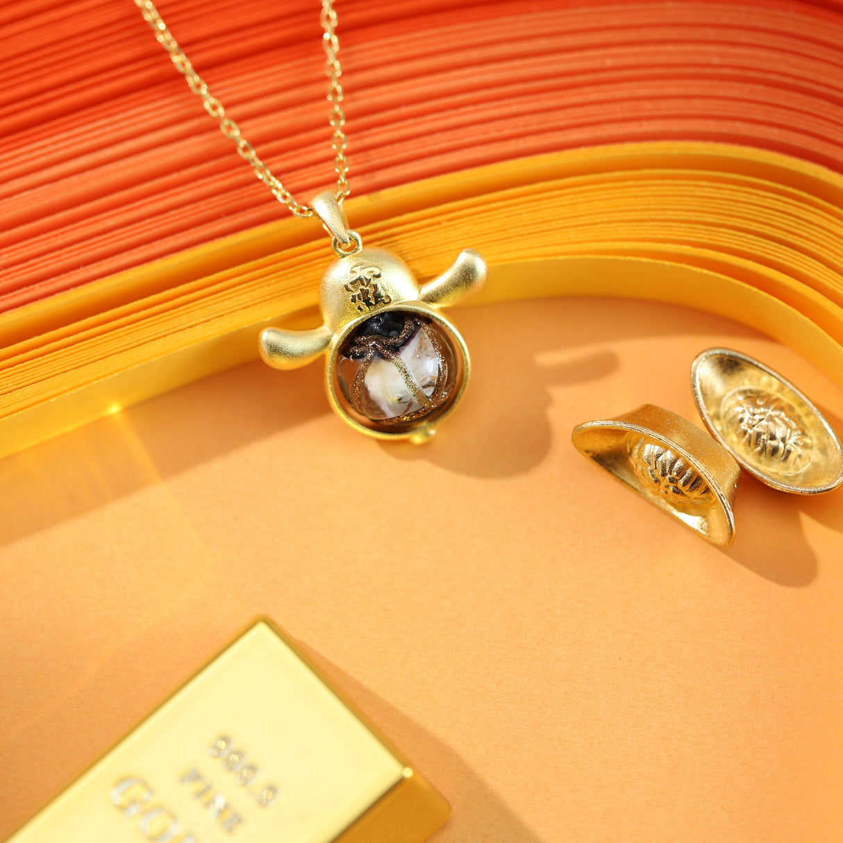 Reichtumsgott-Kette aus Weihrauchasch