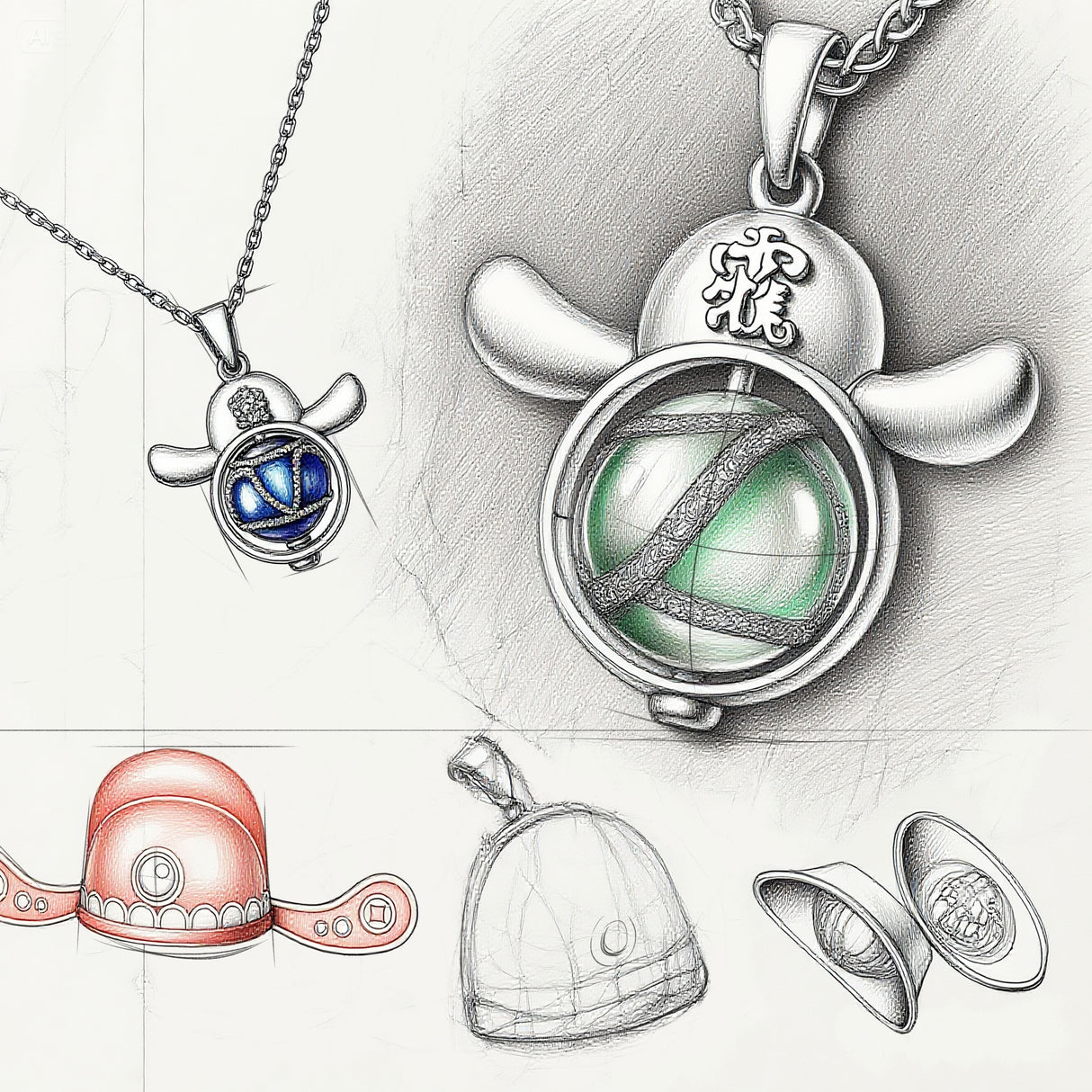 Reichtumsgott-Kette aus Weihrauchasch